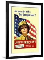 Are You a Girl with a Star Spangled Heart? Join the Wac Now!-Bradshaw Crandell-Framed Art Print