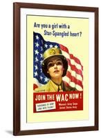 Are You a Girl with a Star Spangled Heart? Join the Wac Now!-Bradshaw Crandell-Framed Art Print