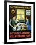 Are You Breaking the Law? Patriotic Canadians Will Not Hoard Food, Pub. 1916-null-Framed Giclee Print