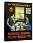 Are You Breaking the Law? Patriotic Canadians Will Not Hoard Food, Pub. 1916-null-Framed Stretched Canvas