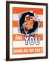 Are You Doing All You Can? World War II Poster-null-Framed Giclee Print