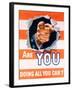 Are You Doing All You Can? World War II Poster-null-Framed Giclee Print