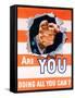 Are You Doing All You Can? World War II Poster-null-Framed Stretched Canvas