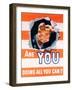 Are You Doing All You Can? World War II Poster-null-Framed Giclee Print