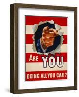 Are You Doing All You Can?-null-Framed Giclee Print