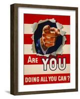 Are You Doing All You Can?-null-Framed Giclee Print