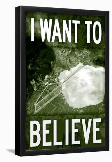 Area 51 I Want To Believe-null-Framed Poster