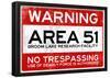 Area 51 Warning No Trespassing Sign-null-Framed Poster