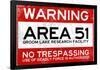 Area 51 Warning No Trespassing Sign-null-Framed Poster