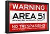 Area 51 Warning No Trespassing Sign-null-Framed Poster