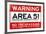 Area 51 Warning No Trespassing-null-Framed Art Print