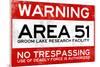 Area 51 Warning No Trespassing-null-Mounted Art Print