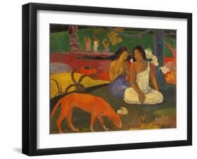 Arearea (The Red Dog), 1892-Paul Gauguin-Framed Giclee Print