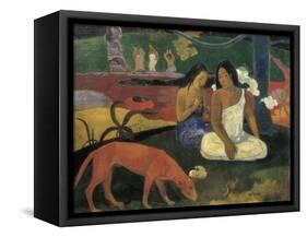 Arearea-Paul Gauguin-Framed Stretched Canvas