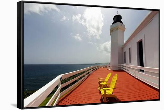 Arecibo Lighthouse, Puerto Rico-George Oze-Framed Stretched Canvas