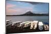 Arenal Volcano and Arenal Lake at sunset, near La Fortuna, Alajuela Province, Costa Rica-Matthew Williams-Ellis-Mounted Photographic Print