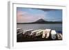 Arenal Volcano and Arenal Lake at sunset, near La Fortuna, Alajuela Province, Costa Rica-Matthew Williams-Ellis-Framed Photographic Print