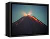 Arenal Volcano Erupting at Night, Costa Rica-Charles Sleicher-Framed Stretched Canvas