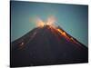 Arenal Volcano Erupting at Night, Costa Rica-Charles Sleicher-Stretched Canvas