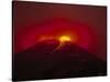 Arenal Volcano Erupting, Lava, Costa Rica-Robert Houser-Stretched Canvas