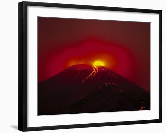 Arenal Volcano Erupting, Lava, Costa Rica-Robert Houser-Framed Photographic Print