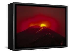 Arenal Volcano Erupting, Lava, Costa Rica-Robert Houser-Framed Stretched Canvas