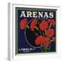 Arenas Brand - Los Angeles, California - Citrus Crate Label-Lantern Press-Framed Art Print