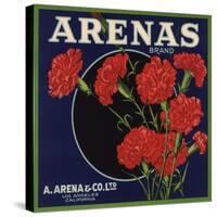 Arenas Brand - Los Angeles, California - Citrus Crate Label-Lantern Press-Stretched Canvas