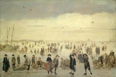 Winter Scene with Numerous Figures on the Ice, C.1600-31-Arent Arentsz-Stretched Canvas