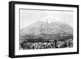 Arequipa and Mount Misti, Peru, 1895-null-Framed Giclee Print