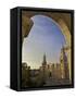 Arequipa Cathedral at Sunset on Plaza De Armas, Arequipa, UNESCO World Heritage Site, Peru, South A-Simon Montgomery-Framed Stretched Canvas