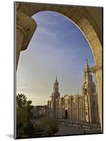 Arequipa Cathedral at Sunset on Plaza De Armas, Arequipa, UNESCO World Heritage Site, Peru, South A-Simon Montgomery-Mounted Photographic Print