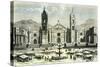 Arequipa Square and Cathedral 1869 Peru-null-Stretched Canvas