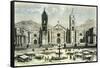 Arequipa Square and Cathedral 1869 Peru-null-Framed Stretched Canvas