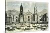 Arequipa Square and Cathedral 1869 Peru-null-Stretched Canvas