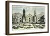 Arequipa Square and Cathedral 1869 Peru-null-Framed Premium Giclee Print