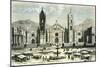 Arequipa Square and Cathedral 1869 Peru-null-Mounted Premium Giclee Print