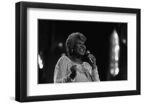 Aretha Franklin in Lights-null-Framed Art Print