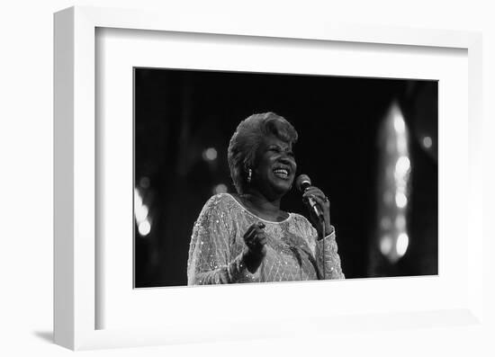 Aretha Franklin in Lights-null-Framed Art Print