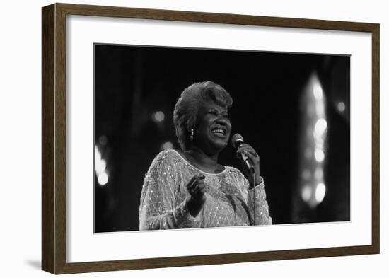 Aretha Franklin in Lights-null-Framed Art Print