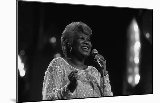 Aretha Franklin in Lights-null-Mounted Art Print