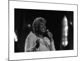 Aretha Franklin in Lights-null-Mounted Art Print