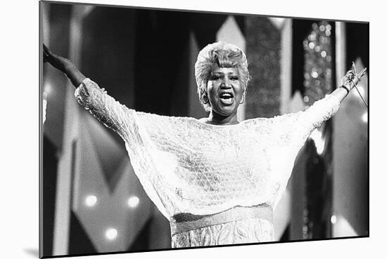 Aretha Franklin, the Diva-null-Mounted Art Print