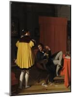 Aretino and the Envoy of Charles V-Jean-Auguste-Dominique Ingres-Mounted Giclee Print