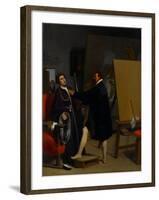 Aretino in the Studio of Tintoretto, 1848-Jean Auguste Dominique Ingres-Framed Giclee Print