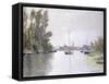 Argenteuil, View of the Small Arm of the Seine, 1872-Claude Monet-Framed Stretched Canvas