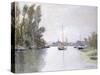 Argenteuil, View of the Small Arm of the Seine, 1872-Claude Monet-Stretched Canvas