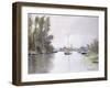 Argenteuil, view of the Small Arm of the Seine (Argenteuil, vue du Petit Bras de la Seine). 1872-Claude Monet-Framed Giclee Print