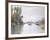 Argenteuil, view of the Small Arm of the Seine (Argenteuil, vue du Petit Bras de la Seine). 1872-Claude Monet-Framed Giclee Print