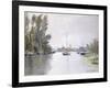 Argenteuil, view of the Small Arm of the Seine (Argenteuil, vue du Petit Bras de la Seine). 1872-Claude Monet-Framed Giclee Print